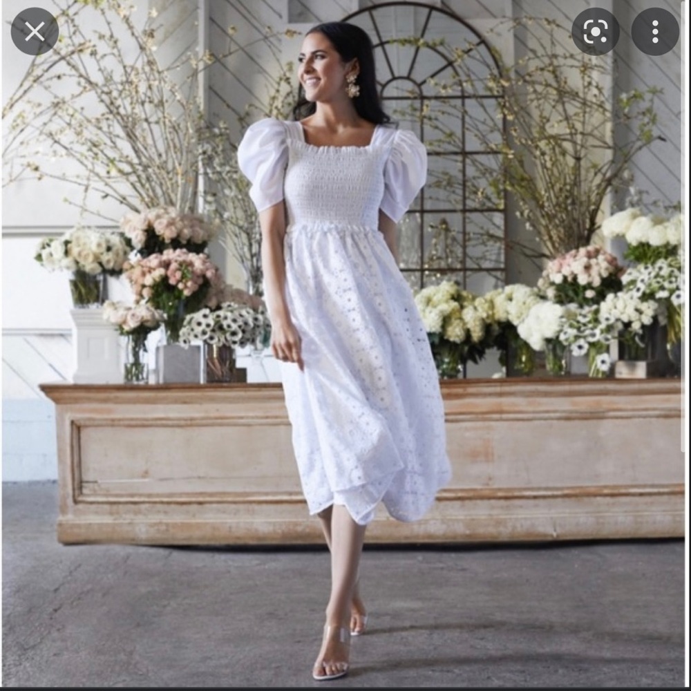 Rachel Parcell smocked puff sleeve dress